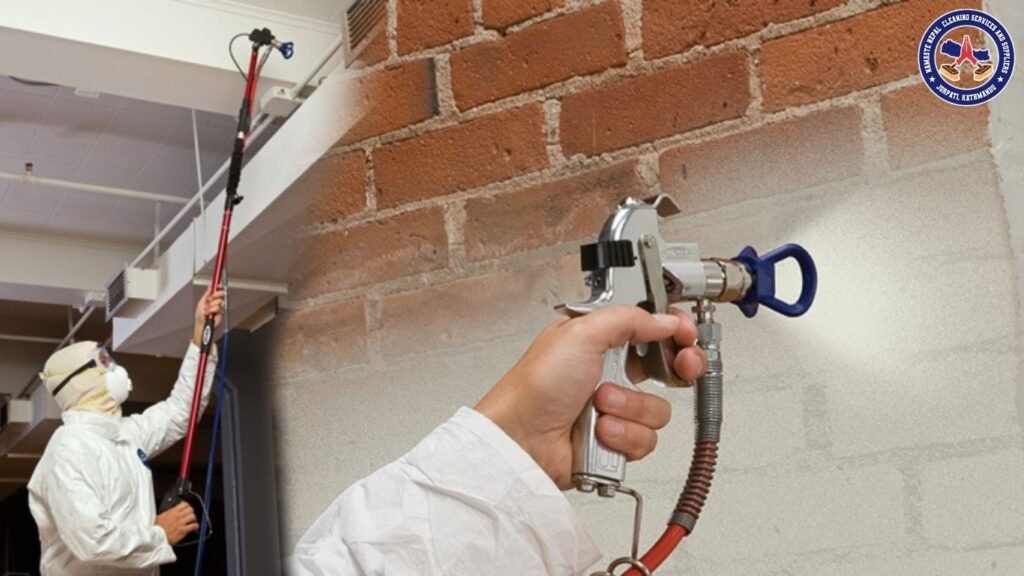 painting service through spray gun