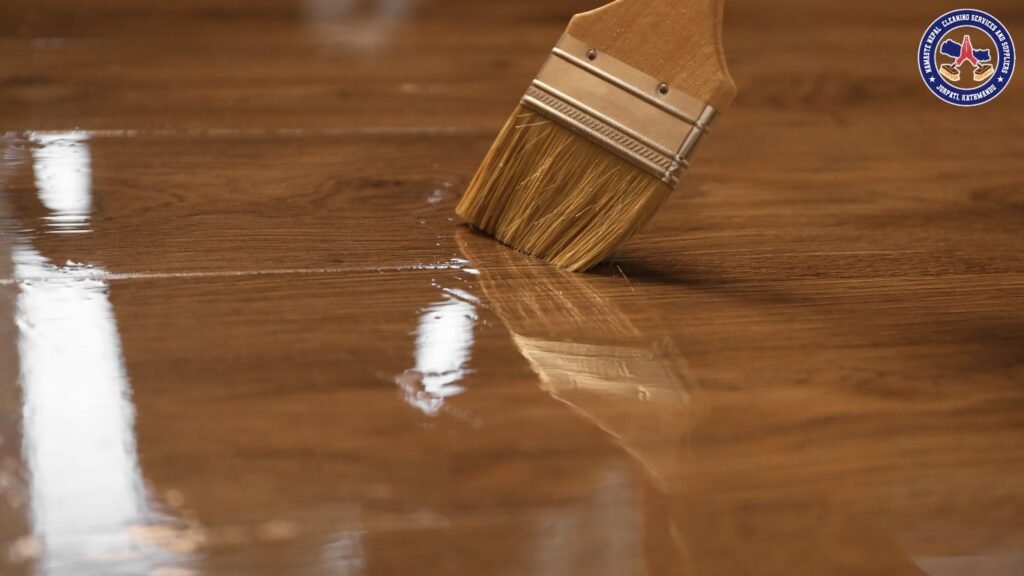 polishing parquet from namaste nepal cleaning service in kathmandu